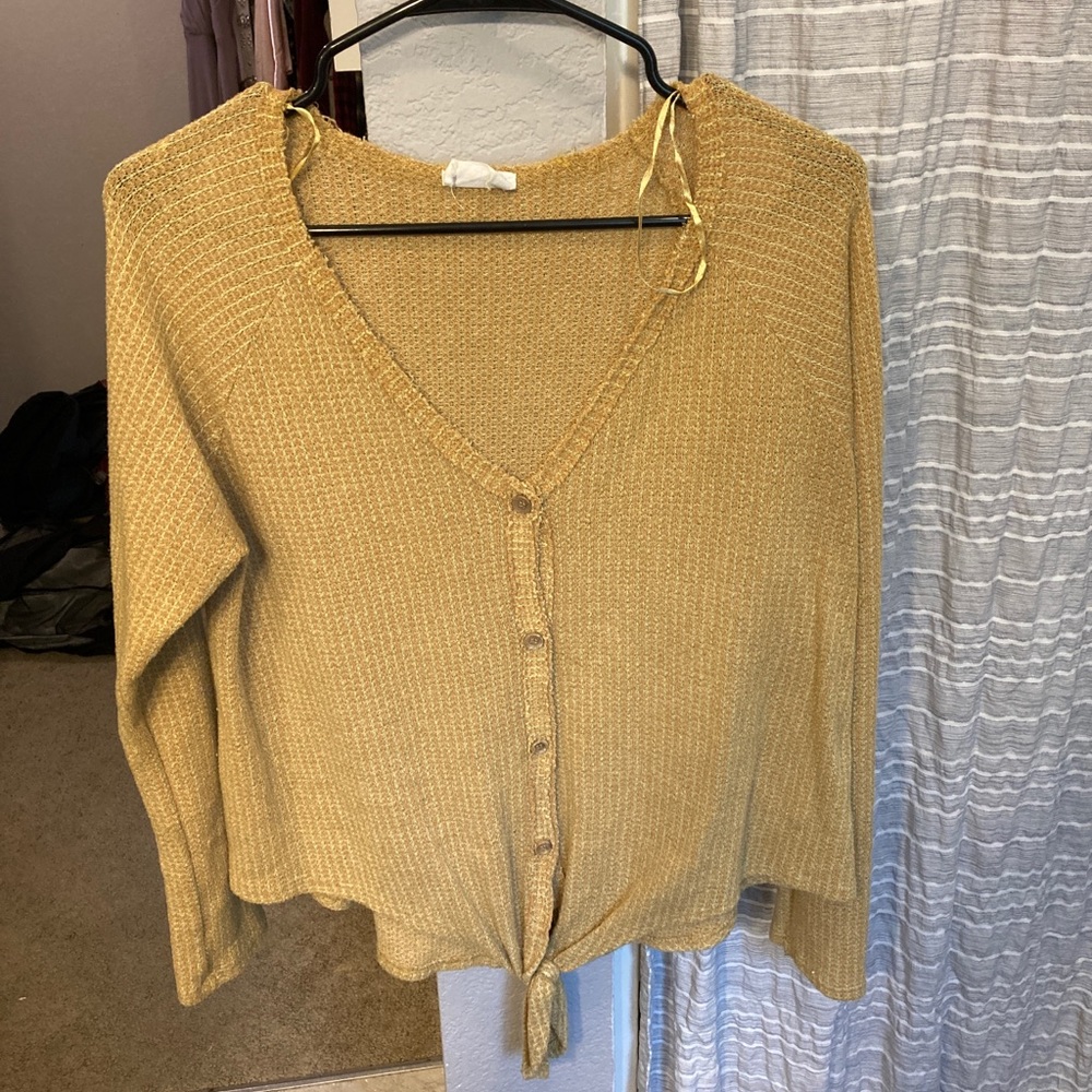 Front Tie Sweater